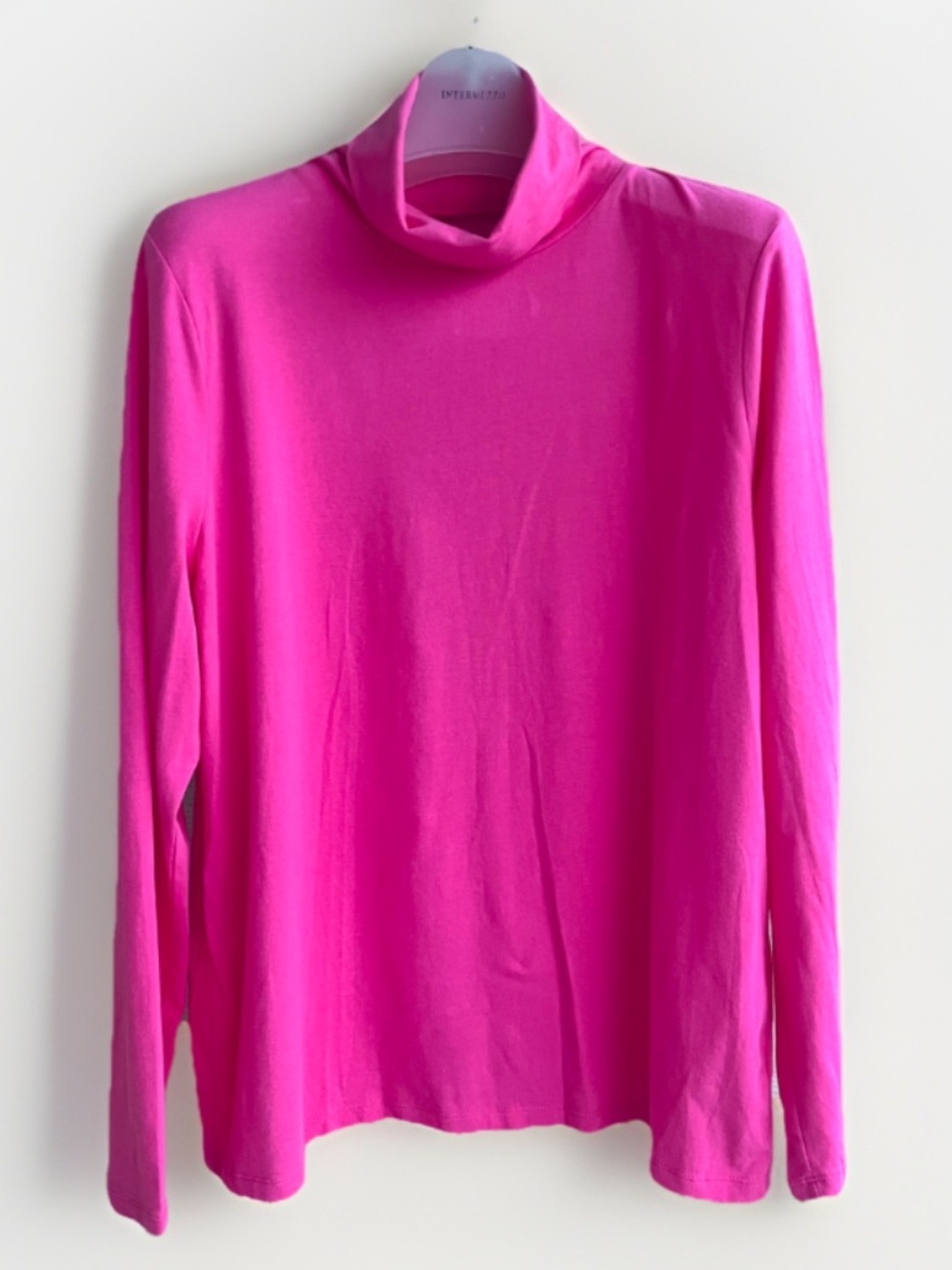 Talbots Petites Pink Turtleneck Top Size XLp Cotton Spandex Long Sleeve